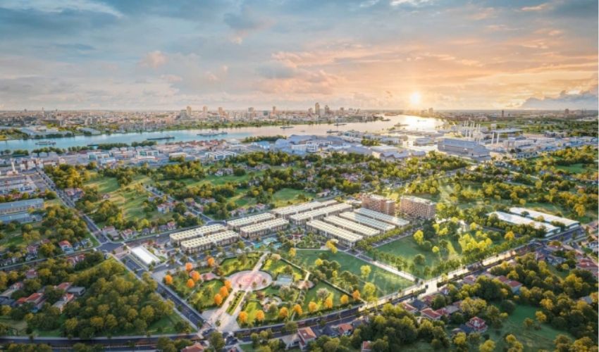 Him Lam Central Park là không gian sống xanh mát với công viên rộng 2 ha nằm ngay trong khuôn viên