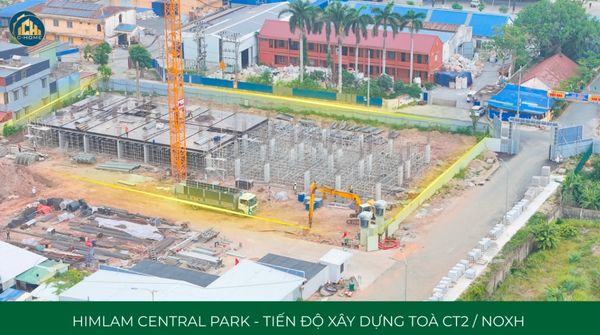 Tiến độ xây dựng tòa C2 nhà ở xã hội Him Lam Central Park tháng 6/2025