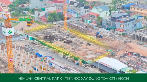 Tiến độ xây dựng tòa C1 Him Lam Central Park tháng 6/2025